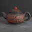 Чайник глиняный с фактурными растительными узорами, 380 мл 2