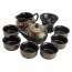 Сервиз чайный Орнамент 9 предметов - чайник, сито, молочник, пиалы